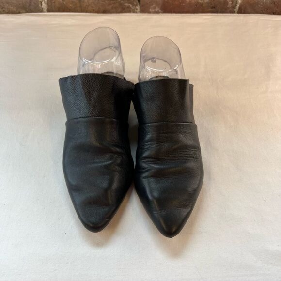 Free People Siena Slip on Black Leather Mule Sz 36.5 US 6 - Picture 5 of 9